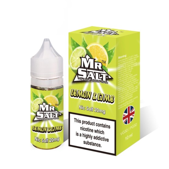 Mr Salt Lemon Lime Salt Nicotine E Liquid Bottle